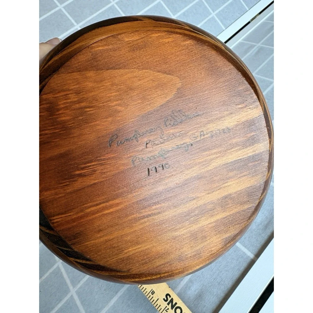 Vintage 90s‎ Hand-Carved Hardwood 8.5